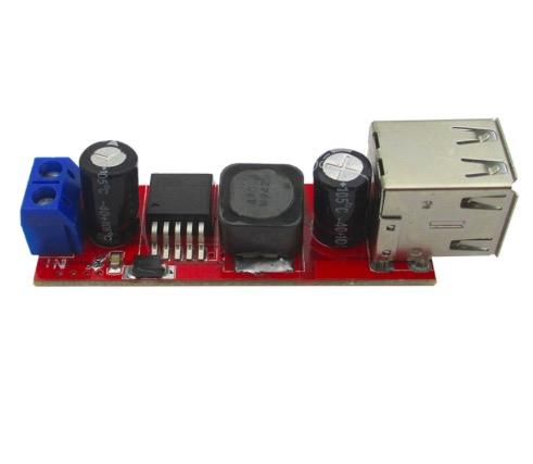 Dual USB output 9V 12V 24V 36V to 5VDC-DC vehicle charging 3A buck voltage regulator module